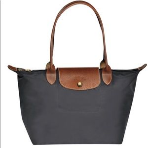 Longchamp Le Pliage Tote Small in Gunmetal